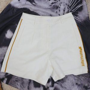 KYOUKO Harry Potter White Cotton High Waist Gold Pin Stripe Size Small Shorts